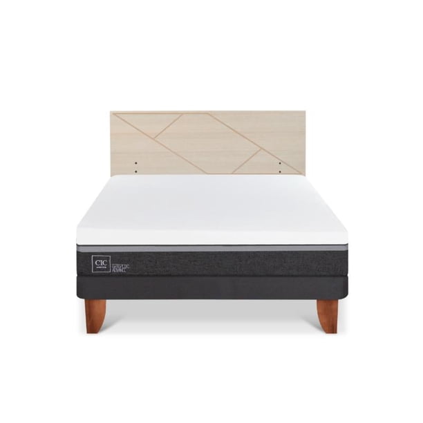 Cama Europea Europea Ortopedic Advance 2P Bn Respaldo Villarrica 2 Plaza Base Normal