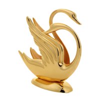 Magideal - Estatuilla De Cisne Dorado Servilletero Adorno De Mesa , Largo 13,5X5X15,6Cm Servilletero 135X5X156Cm