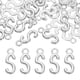 thumbnail image 1 of 40 piezas de colgante de letra, colgante de letra S de aleación inicial para manualidades de bricolaje, fabricación de joyas, pulseras, pendientes, collar, plata, 1 of 7