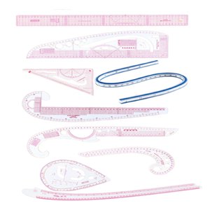 Magideal - Regla Curva Francesa, Reglas Curvas De Ropa, Creación De Plantillas De Patrones, Regla De Costura A Medida, Regla De Medición Para Diseñadores, Creado 9 Piezas