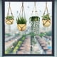 thumbnail image 1 of Calcomanías de pared con plantas y hojas verdes para sala de estar, pósteres de plantas en maceta, murales de arte de bonsái para dormitorio de niñas., 1 of 5