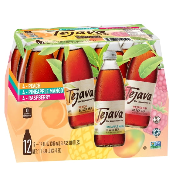 Muestra de Té Negro Tejava 12x360ml Botellas de Vidrio