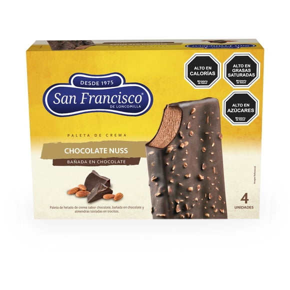 Helado paleta 0% azucar sabor chocolate nuss, 60 ml