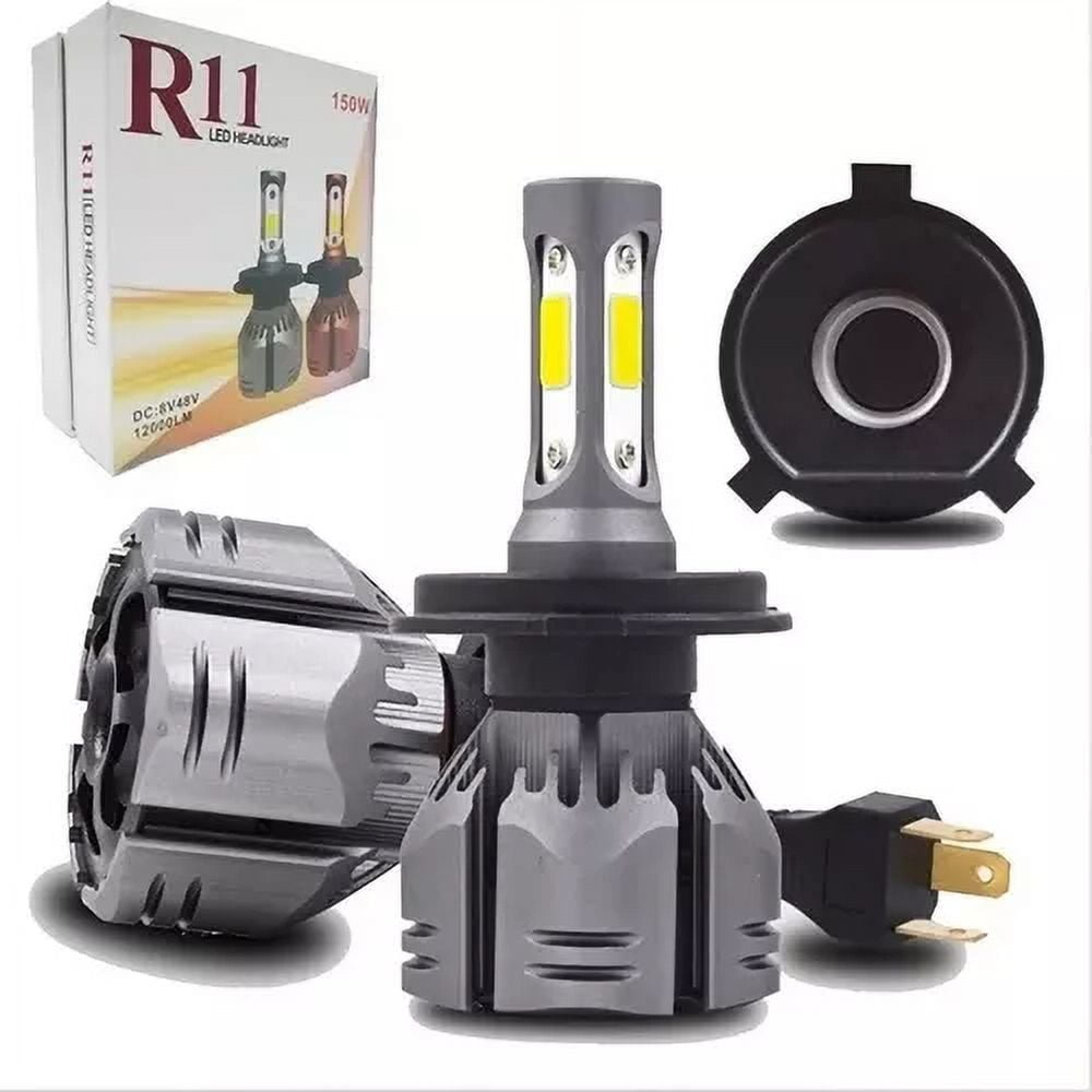 Mundo Accesorios - X2 Ampolletas Turboled R11 De 12000 Lúmenes 150 Watts 6500k Blanco Frío Para Autos, Motos, Camionetas, Camiones, Buses 12/48v Modelos H4