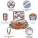 thumbnail image 4 of Cesta de pícnic con tejido de sauce para 2 personas con manta impermeable y hielera, 4 of 9