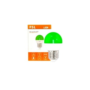 Pack X10 Guirnalda Led Decorativa G45 2W/E27 Color Verde -Fsl