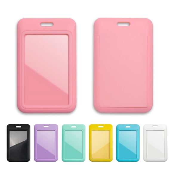 Porta credencial Lanyardio 11 cm x 6,9 cm vertical para 2 tarjetas