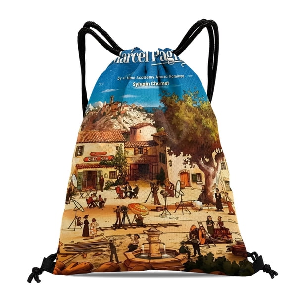 La Vida Magnífica de Marcel Pagnol Mochila de Cuerdas para Deportes y Gimnasio, Bolsa de Cuerdas Resistente al Agua, Bolsa Cinch, 30×40cm