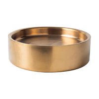 Magideal - Cuenco Enfriador, Servidor Refrigerado, Plato De Refrigeración Para Alimentos Fríos, Plato Redondo De Hielo Sashimi, Plato Para Servir Mariscos, Tazón 22Cm Oro