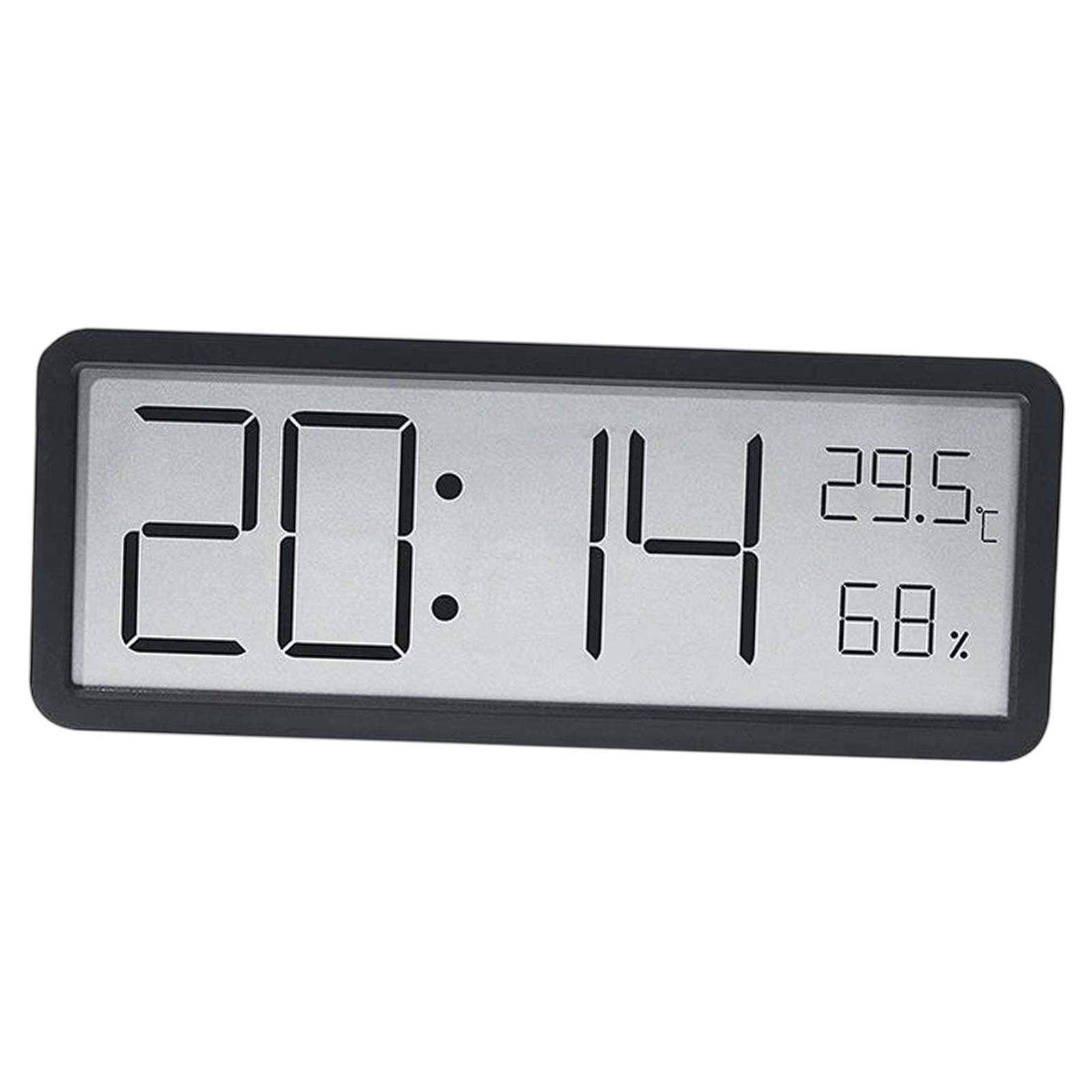 Bothyi - Reloj De Pared Digital, Sencillo Y Versátil, Para Dormitorio, Hogar Y Aula, Color Negro.