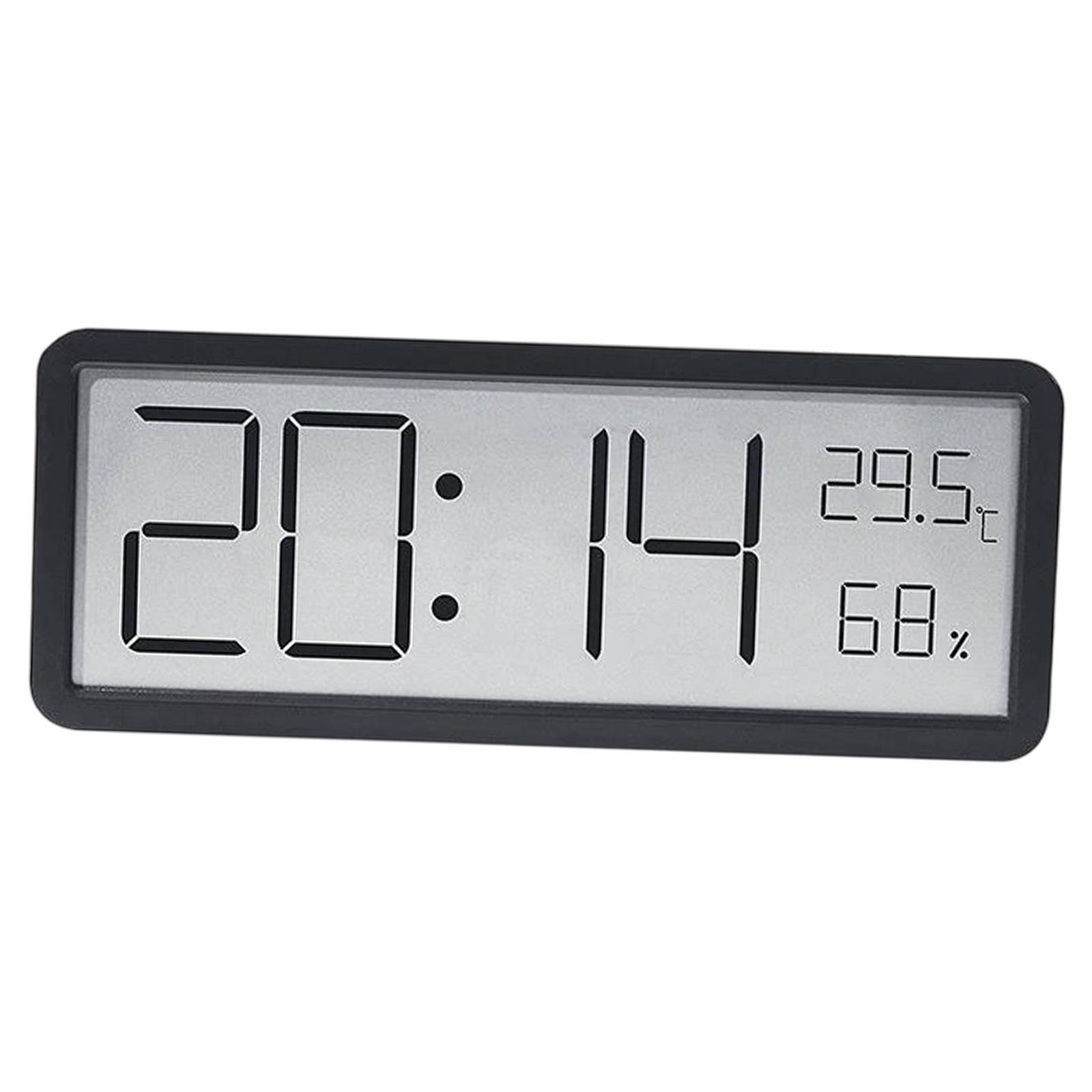 Bothyi - Reloj De Pared Digital, Sencillo Y Versátil, Para Dormitorio, Hogar Y Aula, Color Negro.