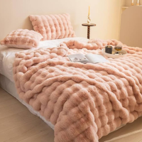 Genérico - Cobertor Invierno Chiporro Conejo Coral 2 Plazas