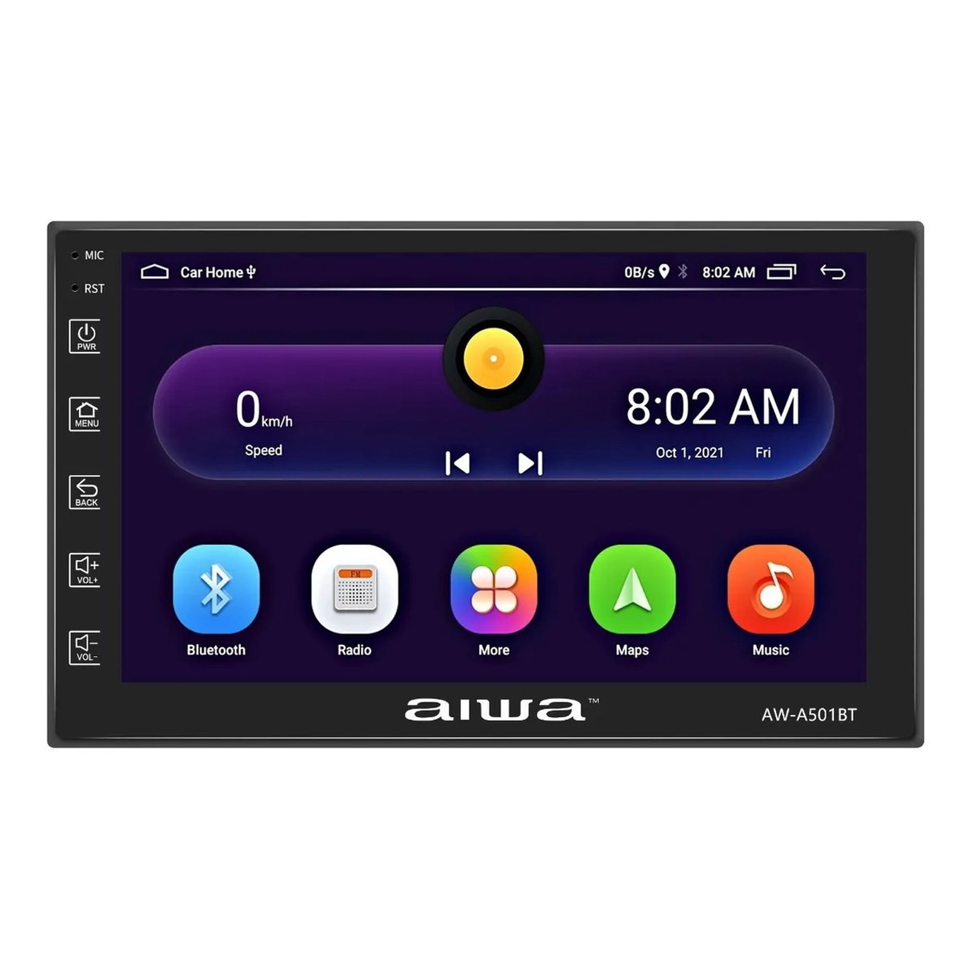 Radio Auto 2 Din Androi 10.0 Gps Touch De 7'' Aiwa /aw-501bt