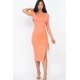 thumbnail image 2 of Vestido Midi Con Dobladillo Dividido Y Fruncido Lateral Con Cordón, 2 of 2