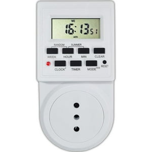 Gen - Timer Electrico Digital Temporizador Programable A La Corriente Indoor 24Hr Vacaciones Cultivo