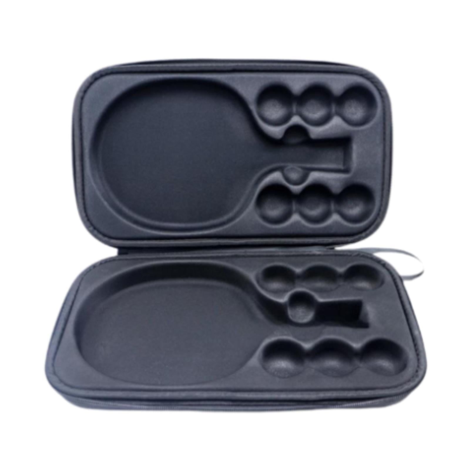 Magideal - Bolsa De Tenis De Mesa, Funda De Paleta De Tenis De Mesa, Bolsa Profesional, Práctica Funda Para Raqueta De Pickleball Para Competición De Entrenamien Negro Con 2 Bandejas