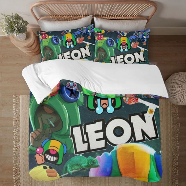 brawl stars Soft 3D Printed Duvet Cover Bedding Set with Comforter Cover 3 Piece Set