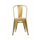 thumbnail image 1 of Silla Tolix Asiento Madera Replica Gold, 1 of 4