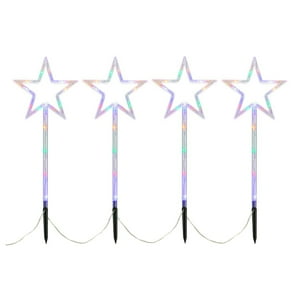 Genérico - Set 4 Estacas Solares Navidad Diseño Estrellas