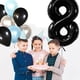 thumbnail image 3 of Globos de aluminio negros, decoraciones digitales para fiestas de cumpleaños, globos digitales, 3 of 6
