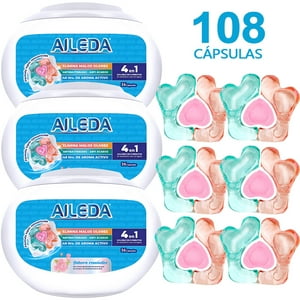 Detergente En Cápsulas Aileda 3 Caja(Sakura) En Total 108 Cáps