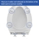 thumbnail image 3 of Asiento de inodoro Eillbar 47 cm ovalado, suave y de cierre lento, blanco, 3 of 6