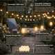 thumbnail image 3 of Guirnalda Solar Led Luces Vintage 10metros - 10 Ampolletas, 3 of 3