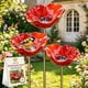thumbnail image 1 of Estaca jardín flor metal hecha mano baño pájaros estación riego polinizadores abejas mariposas, 1 of 7