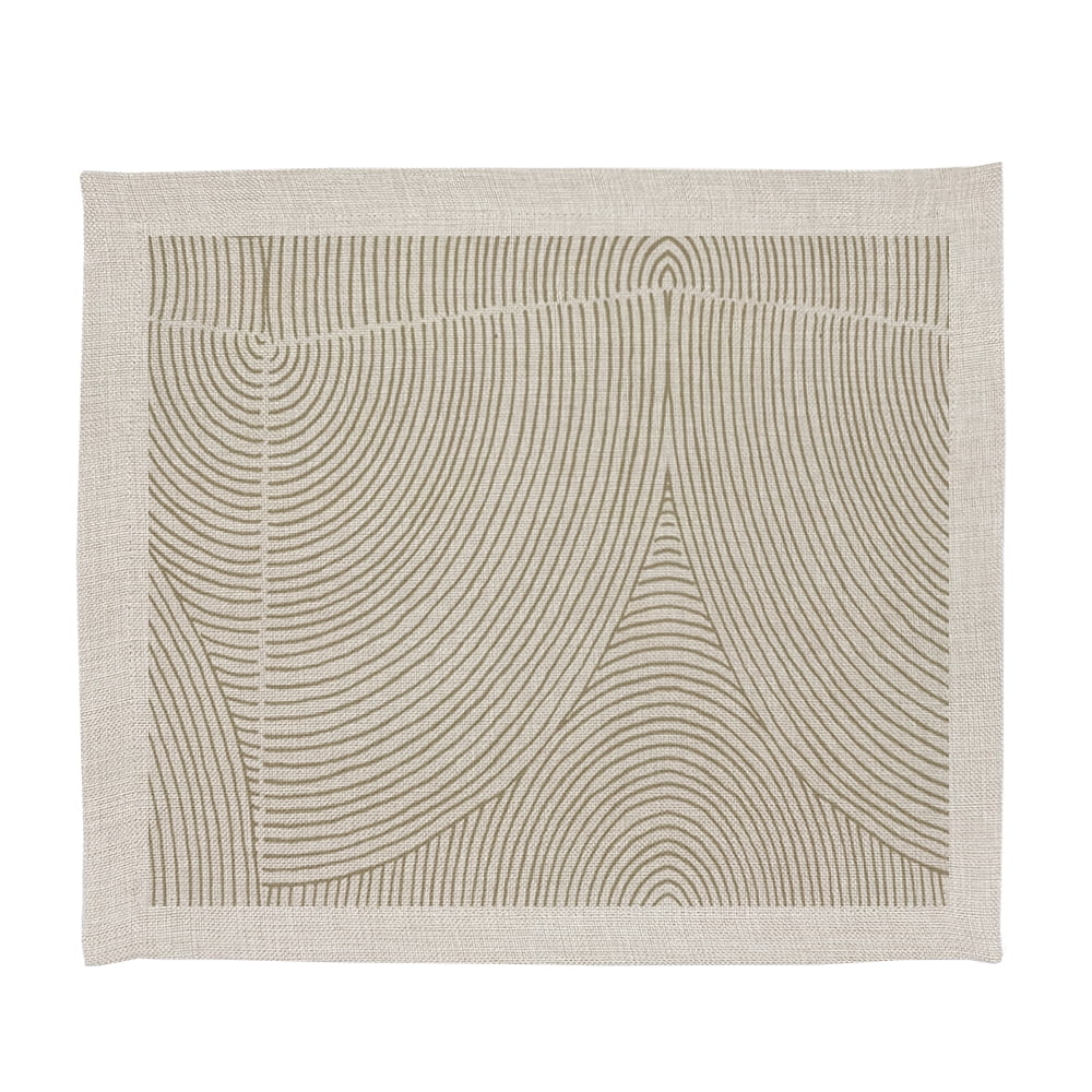 Tuyo Print - Set 4 Individuales Linet Natural Taupe