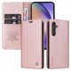 thumbnail image 3 of Funda Billetera de Cuero para Samsung Galaxy A55 5G con Tarjetero y Soporte - Tapa Magnética Rosa, 3 of 6