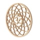 thumbnail image 2 of Flor De La Vida Geometría Sagrada Arte De La Pared Escultura Rejilla De Madera Colgante H 30.5cm, 2 of 5