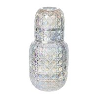 Magideal - Jarra De Agua De Cabecera Vintage Y Juego De Vidrio Hervidor De Agua Jarra De Vidrio Jarra Teteras Jarra De Cabecera Con Taza De Vidrio Para Cocina De Multicolor