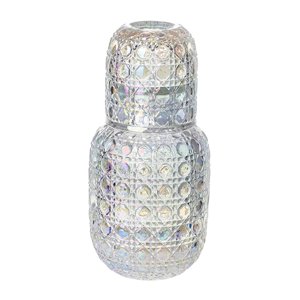 Magideal - Jarra De Agua De Cabecera Vintage Y Juego De Vidrio Hervidor De Agua Jarra De Vidrio Jarra Teteras Jarra De Cabecera Con Taza De Vidrio Para Cocina De Multicolor