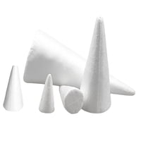 Bothyi - 5 Uds Conos De Espuma Conos De Árbol De Espuma Formas De Cono Blanco Para Centro De Mesa