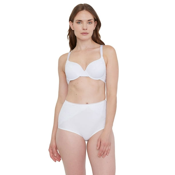 Calzón Mujer Alto Microfibra Laser Cut Blanco Corona