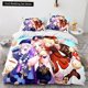 thumbnail image 1 of x2061 Bed Sheets Anime Genshin Impact Xiao SUCROSE Qiqi Duvet Cover Cartoon Bedding Sets Bed Set Quilt Comforter Covers Home Textiles 3-Piece Bedding Set (1 Duvet Cover + 2 Pillow Shams) nj2061, 1 of 5