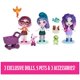 thumbnail image 3 of Set de juego Doll House Zombaes Forever Wild Vibes con 3 muñecas, 3 of 9