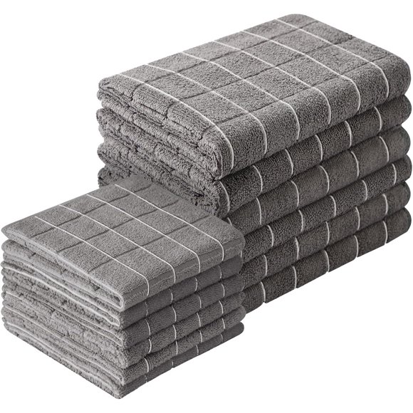 Set de toallas y paños de cocina de microfibra Puomue, 26 x 18 pulgadas