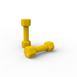 Par Mancuernas De Neopreno 1Kg Amarillo Fullfit.