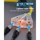 thumbnail image 3 of Carrete de cable de extensión retráctil DEWENWILS de 40 pies, resistente, con 3 tomas de corriente triples, 3 of 3