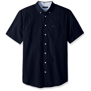 Camisa Tommy Hilfiger Para Hombre, Manga Corta, Con Botones, Corte Clásico