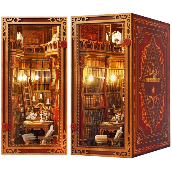 Kit de biblioteca encantada JOOHOUR para hacer tú mismo, biblioteca encantada con luz LED
