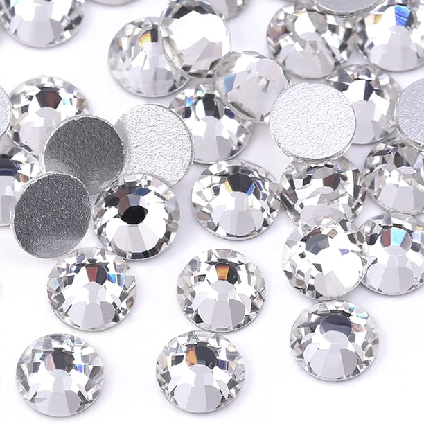 Cristales de uñas con parte trasera plana, cristales de cristal para manualidades y disfraces de baile.
