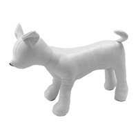 Magideal - 1 Maniquí De Perro, Posición De Piezaza, Modelo De Material Cuero Pu Para Exhibir Ropa Para Perros, Collares, Ropa, Suministros Para Tiendas De Mascotas , S, Perro Blanco S