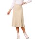thumbnail image 1 of INSPIRE CHIC Falda Plisada de Mujer Cintura Alta Elástica Línea A Tejido de Punto Acanalado Falda Midi Suéter Conjunto de Otoño Invierno M Beige, 1 of 6