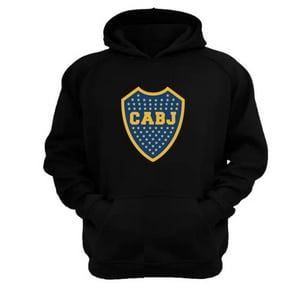 Genérico - Polerón Canguro Boca Juniors Negro Talla Xl Unisex