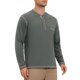 thumbnail image 4 of INSPIRE CHIC Camisetas Henley de Hombre Manga Larga con Bolsillo en el Pecho Camiseta Básica Casual L Gris Oscuro, 4 of 6