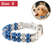 thumbnail image 2 of Collares de perlas para perros y gatos con decoración de diamantes de imitación, collares ajustables de cuero sintético para mascotas, bonitos y a la moda., 2 of 5
