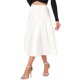 thumbnail image 4 of Falda de fiesta plisada midi con cintura elástica metálica para mujer NOMADIC NOOK S Blanca, 4 of 6