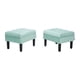 thumbnail image 2 of Set Poufs Wood 2 Cuerpos Felpa Verde Agua, 2 of 6
